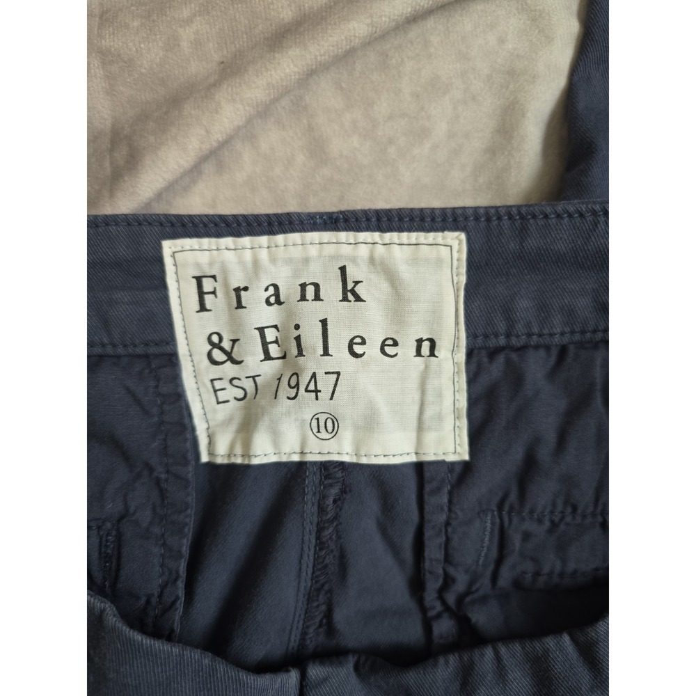Frank & Eileen Women's Size 10 Blue Cotton Raw Hem Cropped Wicklow Chino Pants - Picture 9 of 9